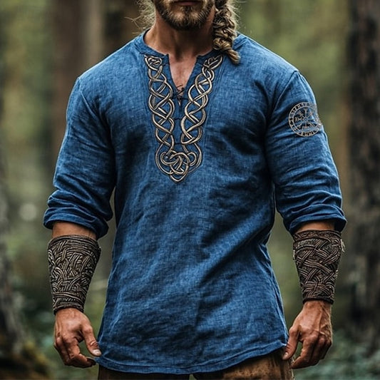 Shirt Half T Henley Sleeve Short Men's Tee