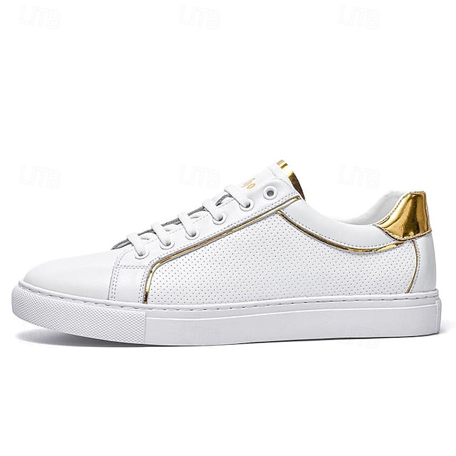 Casual Men's Walking Split Sneakers Leather Comfortable