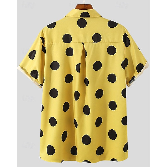 Summer Casual Men's Up Shirt Beach Button