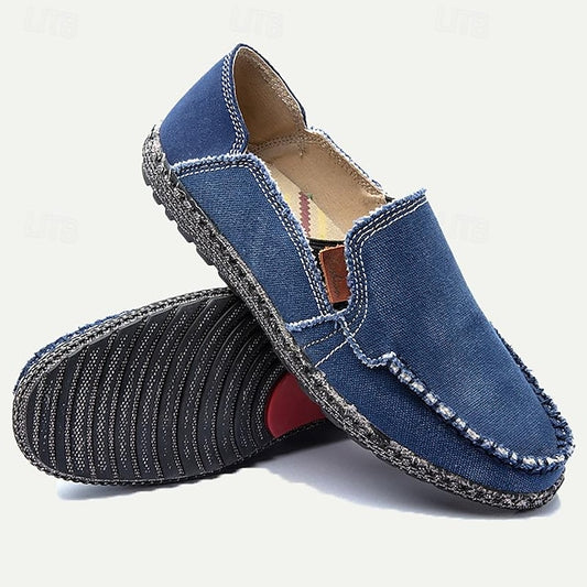 Men's Slip-On Casual Loafers Lightweight Canvas – and