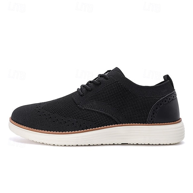 Lace-Up - Sneakers Men's Breathable Brogue Knit Casual