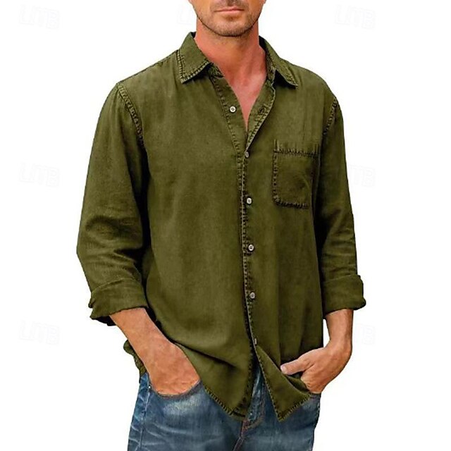 Shirt Casual Button Beach Men's Up Summer