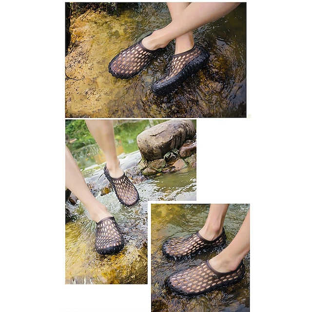 Blue Women's and Men's Perforated Barefoot Black