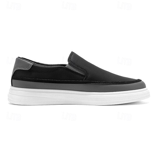 Accent Gold and Slip-on with White Men's Sneakers