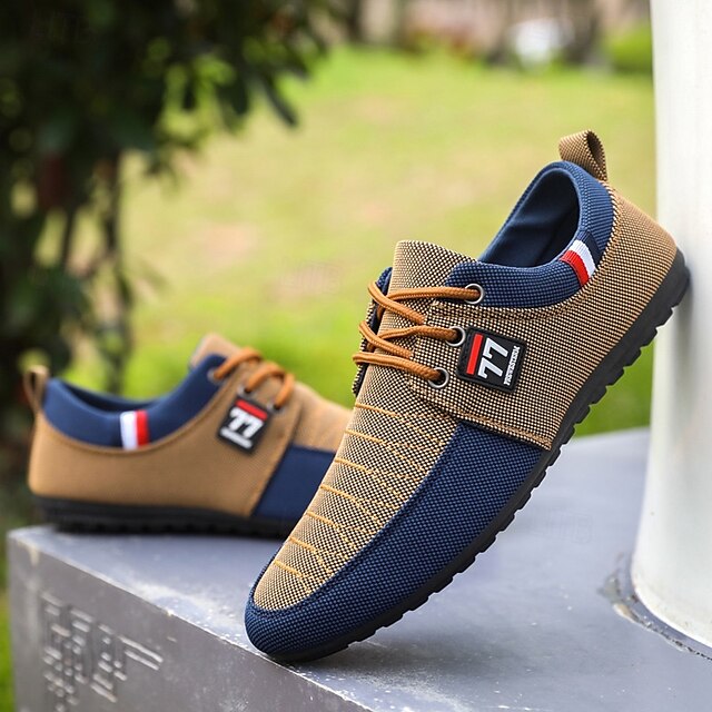 Sneakers – Two-Tone Men's Breathable Casual Knit Nylon