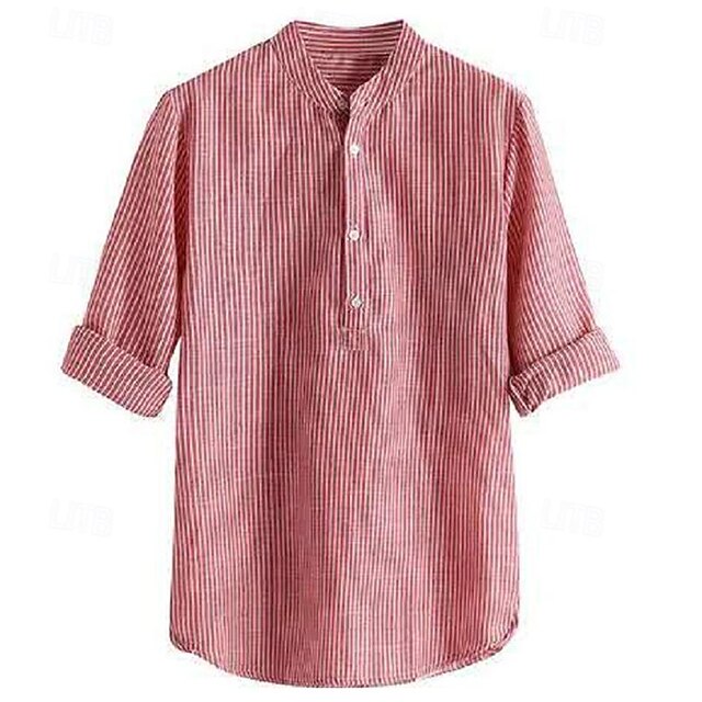 Men's Button Up Beach Shirt Summer Casual
