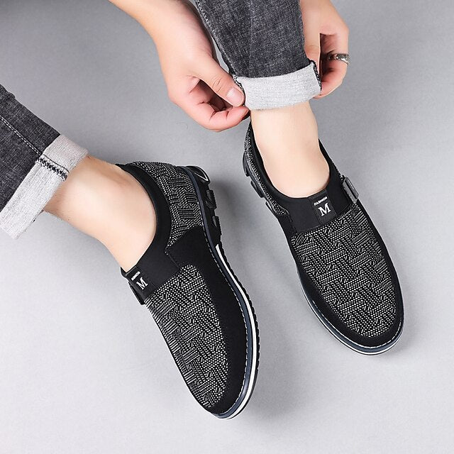 Shoes with Print Canvas Men's Animal Espadrille Slip-On