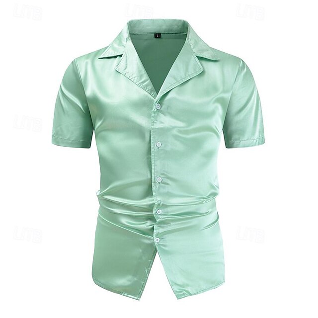 Up Button Men's Casual Beach Shirt Summer