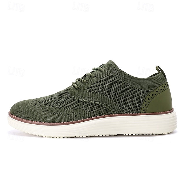 Lace-Up - Sneakers Men's Breathable Brogue Knit Casual