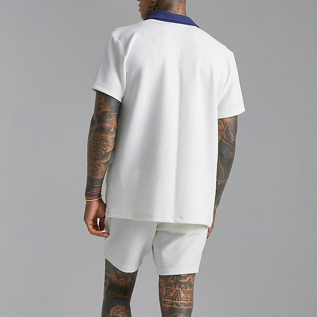 Matching Sets Set Men's 2 Summer Piece Casual Shirt