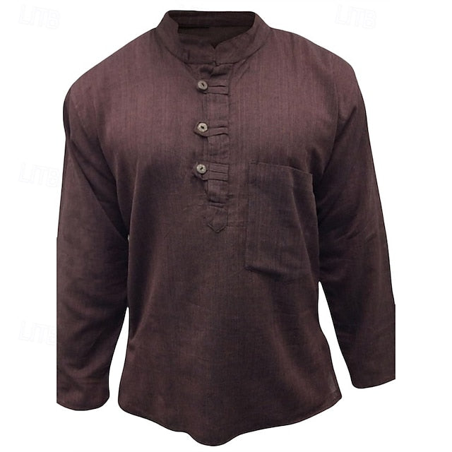 Beach Summer Casual Shirt Men's Up Button
