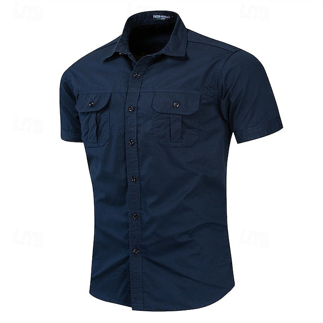 Burgundy Navy Yellow Men's Shirt Flannel Casual