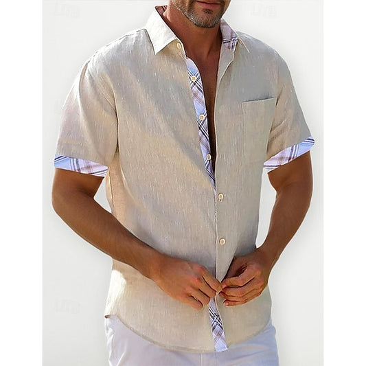 Men's Linen Casual Beach Summer Wear Shirt