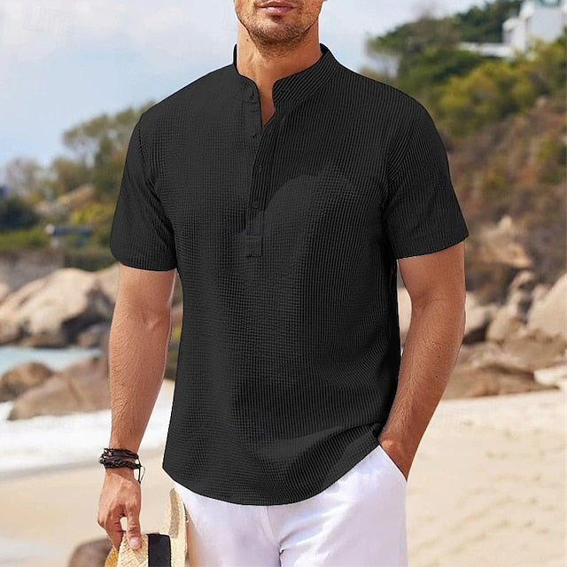 Shirt Men's Casual Summer Popover Beach