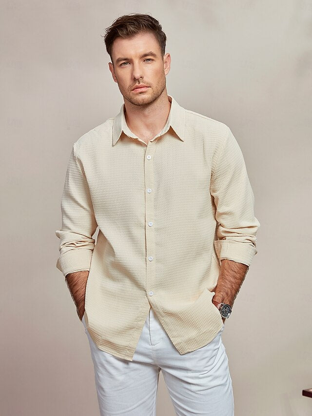 Button Men's Up Beach Summer Casual Shirt
