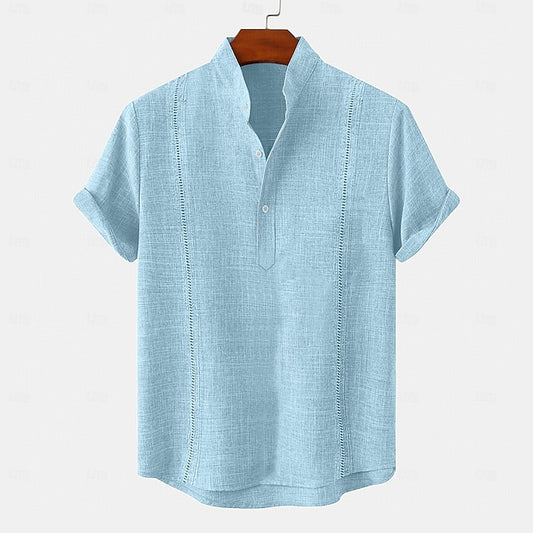 Linen Guayabera Men's Shirt Summer Beach