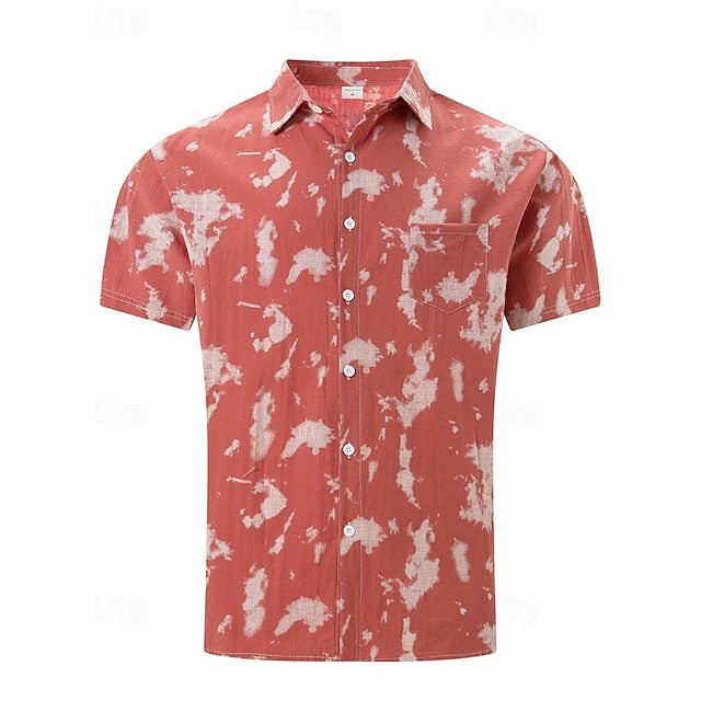 Up Button Men's Shirt Beach Summer Casual