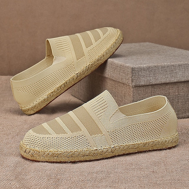 Men's with – Design Vacation Woven Espadrilles Beige