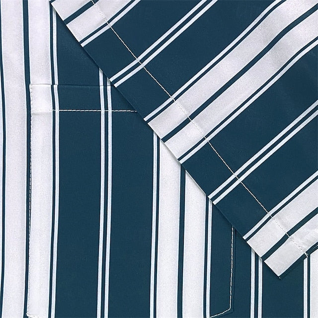 Summer Beach Shirt Casual Up Button Men's
