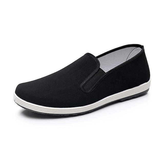 Canvas Anti-Slip Black Sole – Men's Shoes Slip-On with
