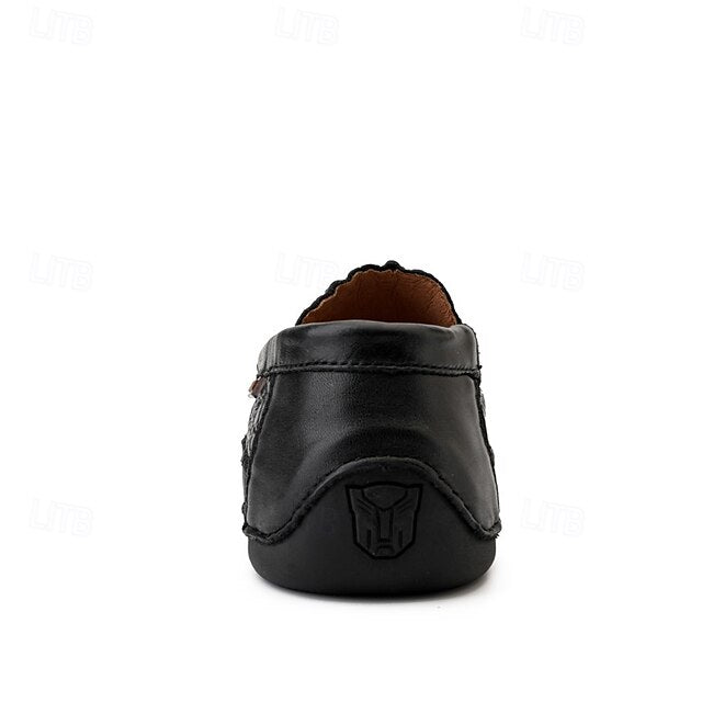 Leather Black with Loafers Faux Men's White Crocodile