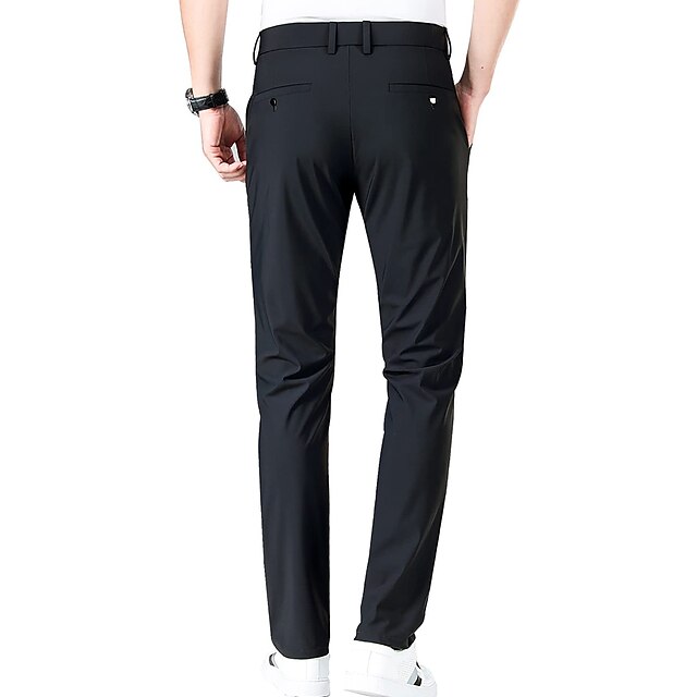 Pants Men's Golf Stretch Casual Trousers Pocket