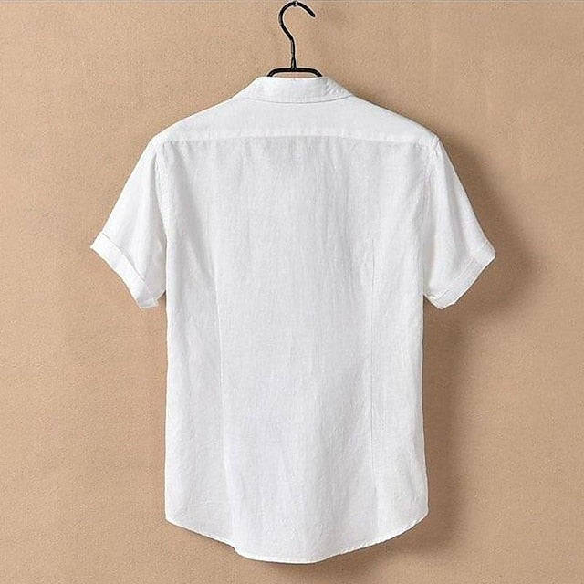 Shirt Casual Cotton Men's Linen