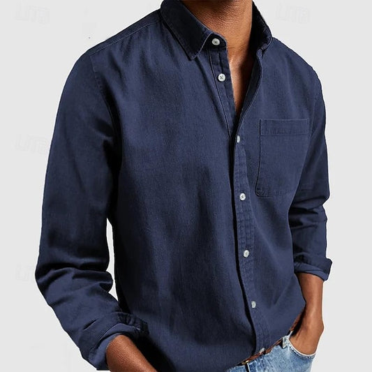 Summer Shirt Up Casual Men's Beach Button