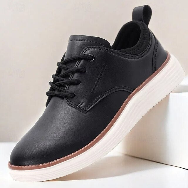 Blue Oxford Lace-Up Leather Shoes Men's – Navy Classic