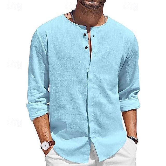 Shirt Button Up Beach Men's Casual Summer