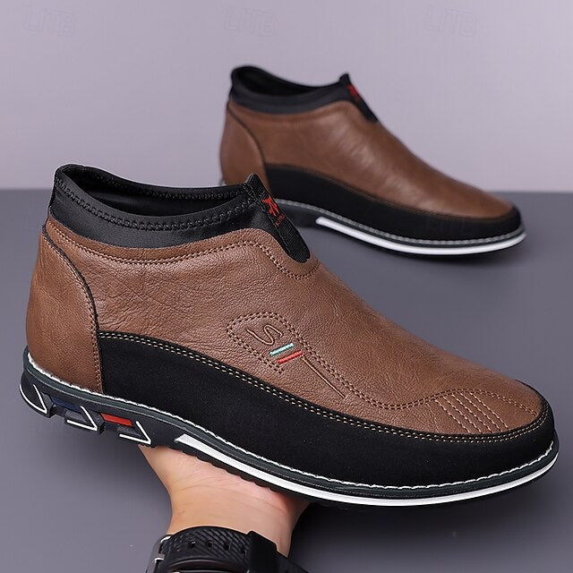 Loafers Suede Driving Men's Slip-On with Flexible Shoes: