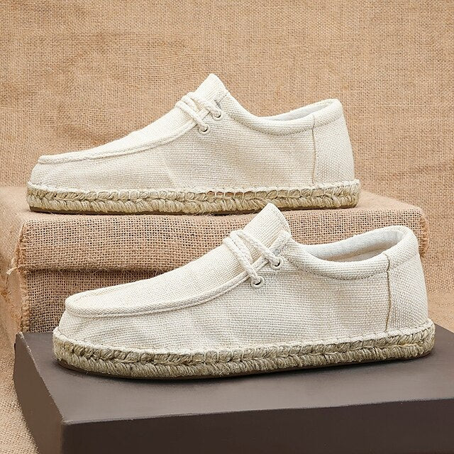 with Men's Rope – Beige Detail Loafers Casual Espadrille