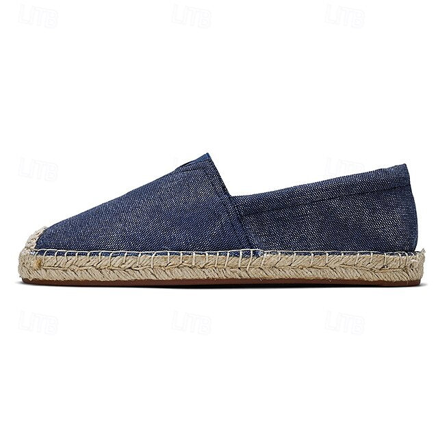 Shoes Slip-On Men's Rope with Canvas Red Espadrille Jute