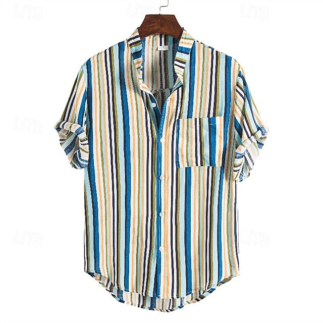 Beach Summer Popover Shirt Men's Casual