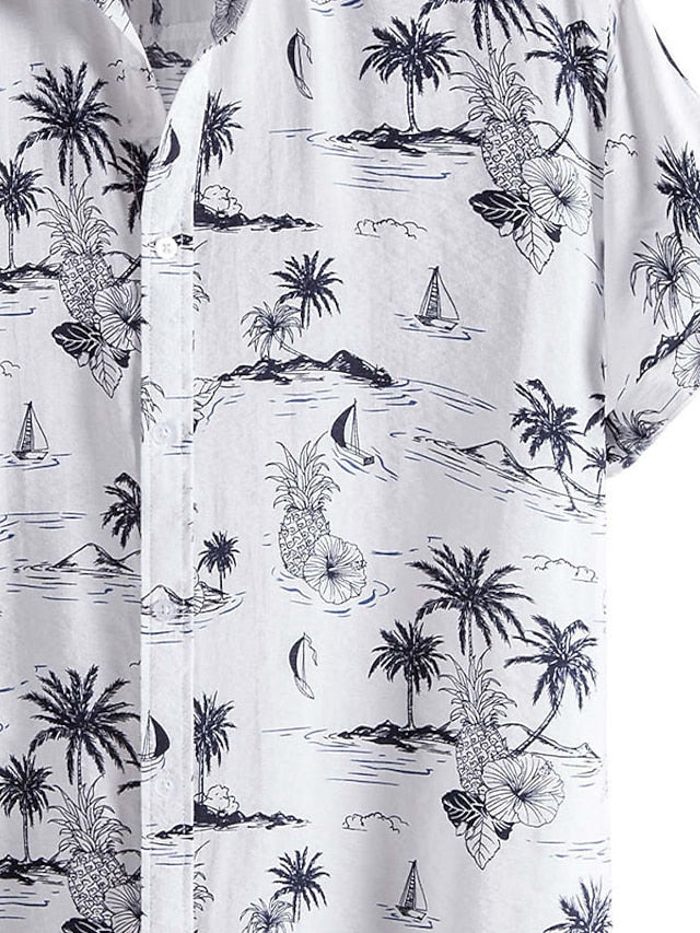 Summer Men's Shirt Casual Hawaiian