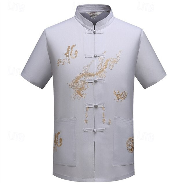 Up Shirt Button Summer Men's Beach Casual
