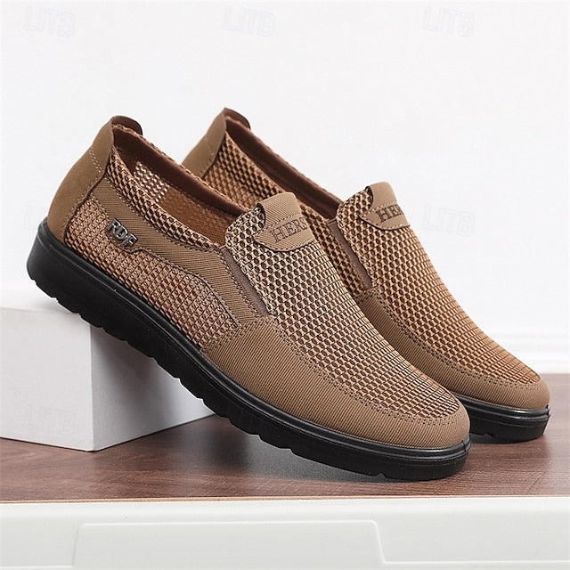 and Sneakers Slip-On Men's Breathable Lightweight Mesh -