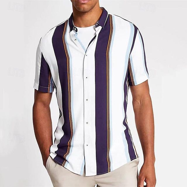 Summer Up Shirt Button Men's Casual Beach