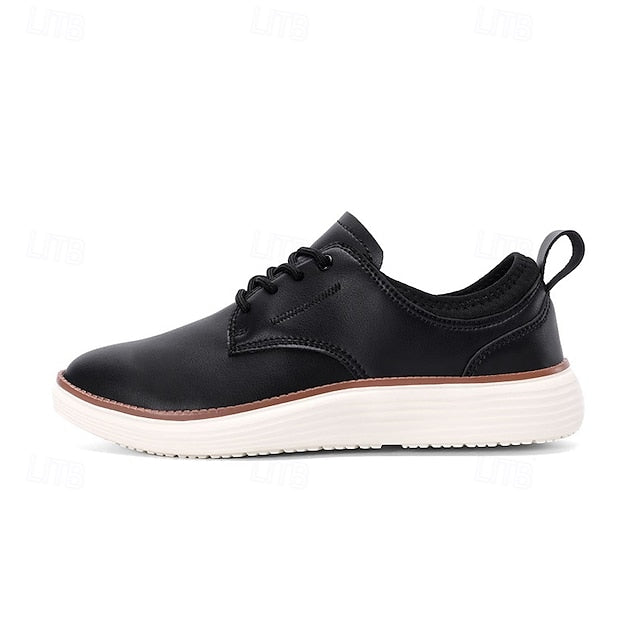 Blue Oxford Lace-Up Leather Shoes Men's – Navy Classic