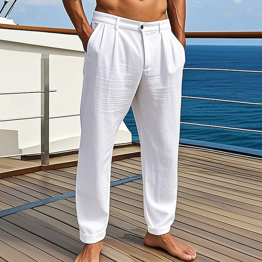 Summer Pants Pants Trousers Pants Men's Beach Pocket Linen