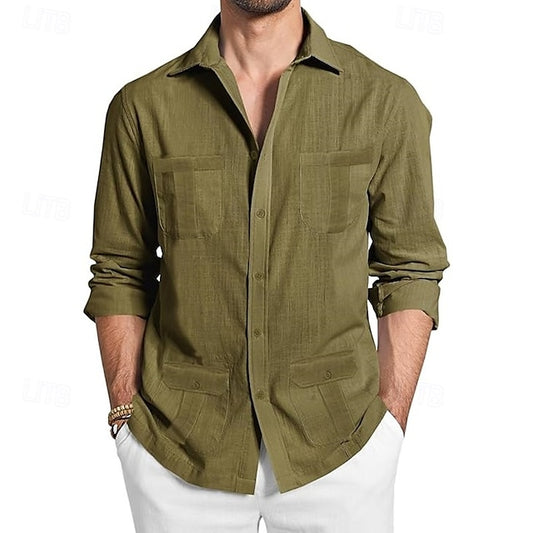 Linen Up Men's Cotton Casual Button Shirt
