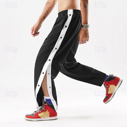 Split Sweatpants Away Pants Men's Basketball Snap High Tear