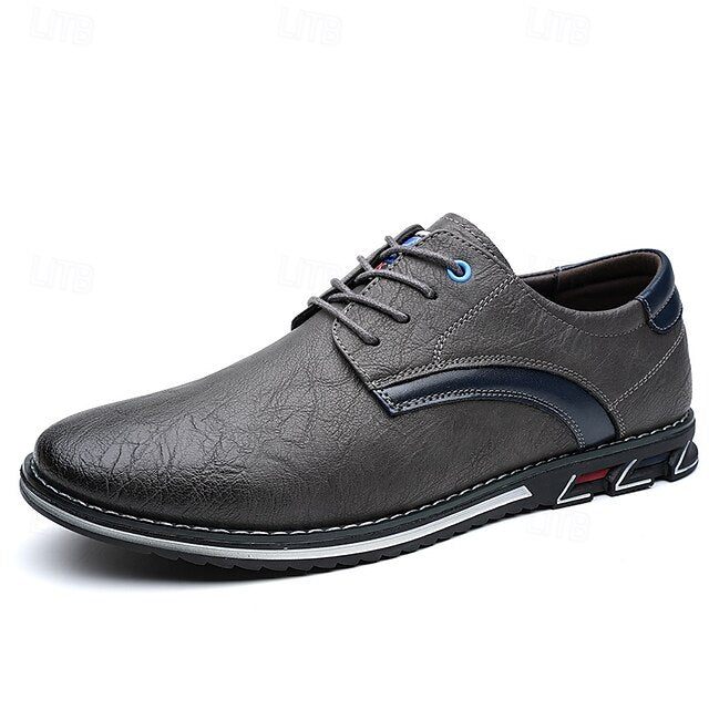 Shoes Everyday Men's Casual – Brown Lace-Up Comfortable