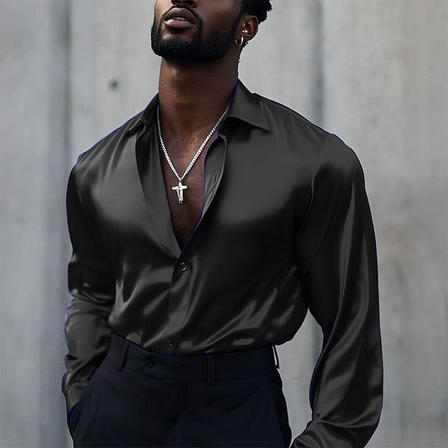 Beach Shirt Summer Casual Up Men's Button