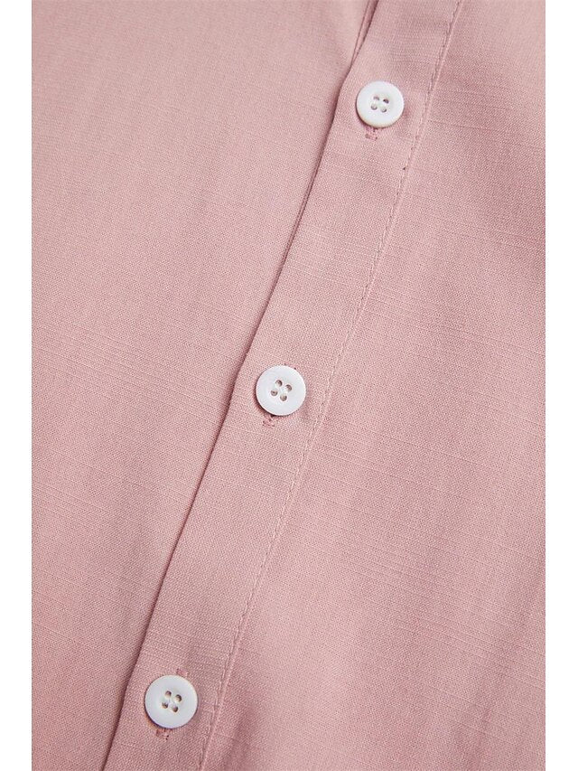 Shirt Linen Beach Men's Plain Summer