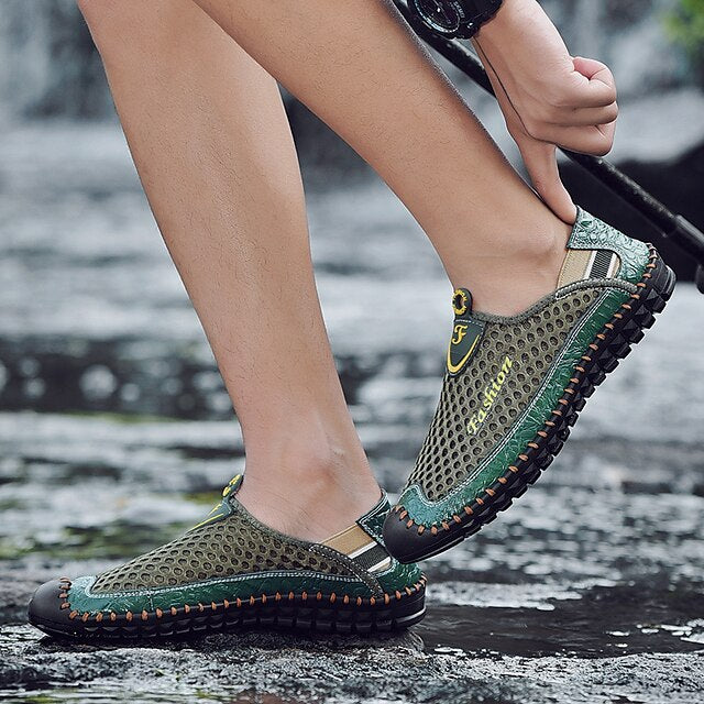 Casual Men's Shoes Mesh Lightweight Slip-On Breathable –