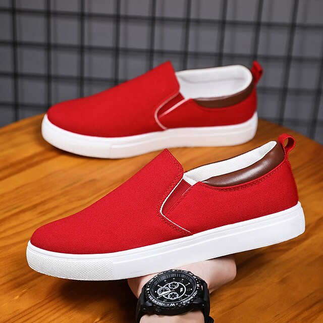 Men's Size Plus Walking White Sneakers Skate Shoes