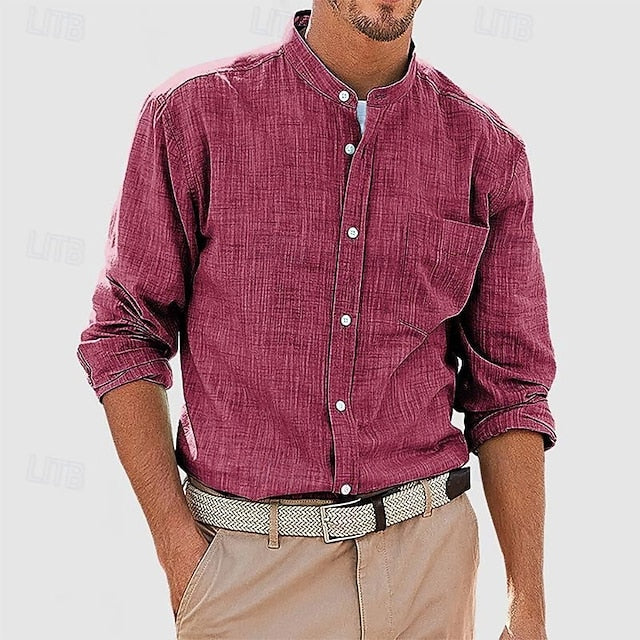 Mandarin Collar Men's Chinese Shirt
