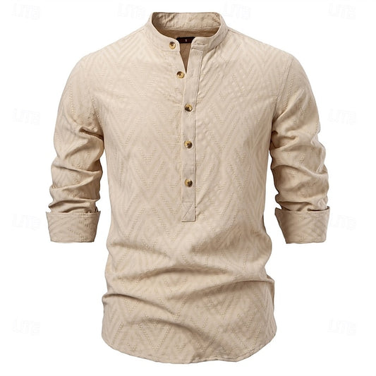 Shirt Beach Summer Popover Men's Casual