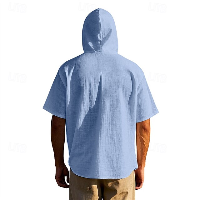 Cotton White Shirt Casual Men's Up Button